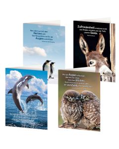4er-Set Grußkarten »Tierische Weisheiten«