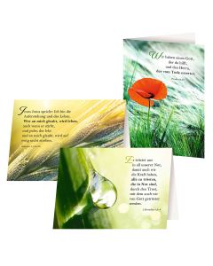 3er-Set Trauerkarten »Trostworte der Bibel«