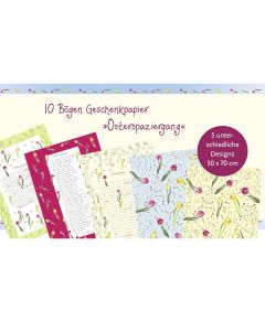 10er-Set Geschenkpapier »Osterspaziergang«