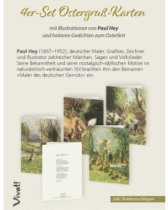 4er-Set Osterkarten »Häschen«