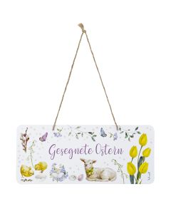 Deko-Schild »Gesegnete Ostern« aus Metall