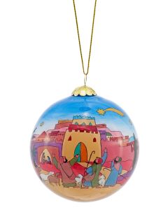 Christbaumkugel mit Innenglasbemalung 2023 »Nacht zu Betlehem«