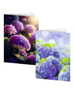 4er-Set Grußkarten mit Hortensien-Motiven und Rilke-Gedichten