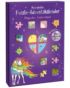Mein großer Puzzle-Adventskalender - Magisches Einhornland