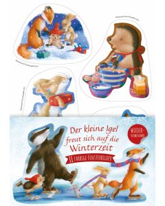 Fensterbild-Set "Der kleine Igel"