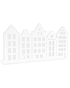 Häuserzeile für Teelicht