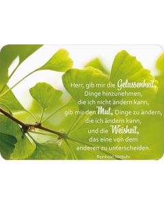 Herr, gib mir die Gelassenheit, Dinge hinzunehmen, die ich nicht ändern kann