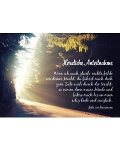 Herzliche Anteilnahme - Wenn ich auch gleich nichts fühle von deiner Macht