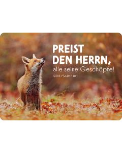 Postkarte 'Preist den HERRN, alle seine Geschöpfe!'