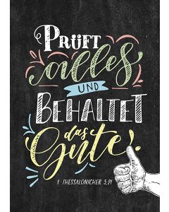 Postkarte 'Prüft alles und behaltet das Gute!