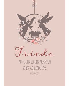 Postkarte 'Friede auf Erden bei den Menschen seines Wohlgefa