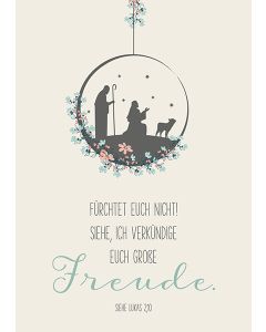 Postkarte 'Fürchtet euch nicht! Siehe, ich verkündige euch g