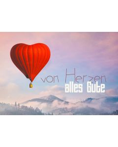 Postkarte 'Von Herzen alles Gute'