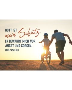Postkarte 'Gott ist mein Schutz. Er bewahrt mich vor Angst u