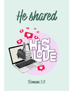 Postkarte 'He shared his Love'
