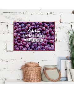 Metallschild 'Ich bin der Weinstock; ihr seid die