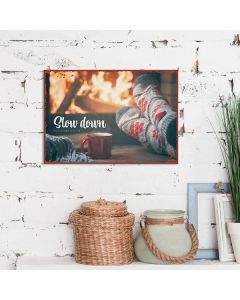 Metallschild 'Slow down