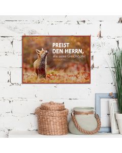Metallschild 'Preist den HERRN, alle seine Geschöpfe.