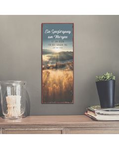 Metallschild 'Ein Spaziergang am Morgen ist ein Segen