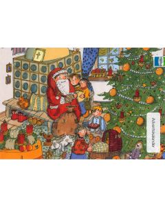 Adventskalender-Karte 'Weihnachtsmann'