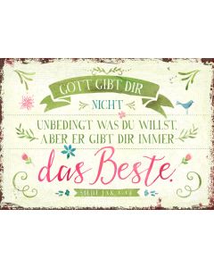 Postkarte 'Gott gibt das Beste' 1EX