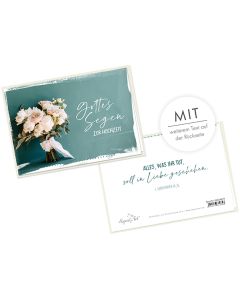 Faltkarte ' Gottes Segen zur Hochzeit' (Blumenstrauß) 1EX