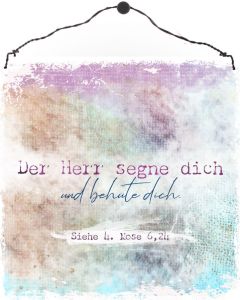 Holzschild klein 'Der Herr segne dich und behüte dich. Siehe