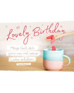 Postkarte 'Lovely Birthday' 1EX