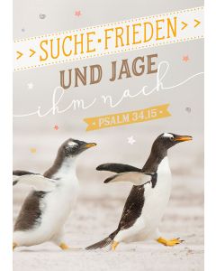 Postkarte 'Suche Frieden und jage ihm nach Psalm 34,15'