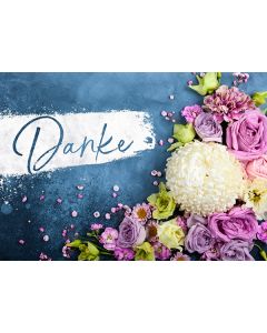 Postkarte 'Danke' (Blüten) 1EX
