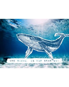 Postkarte 'Wal' 1EX