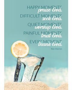 Postkarte 'Happy Moments praise God. Difficult Moments seek