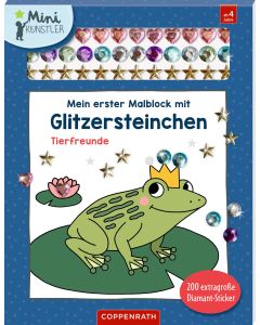 Mein erster Malblock mit Glitzersteinchen – Tierfreunde