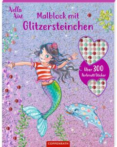 Malblock mit Glitzersteinchen