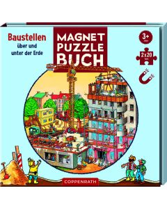 Magnet-Puzzlebuch: Baustellen über und unter der Erde