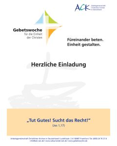 Tut Gutes! Sucht das Recht! Jes 1,17