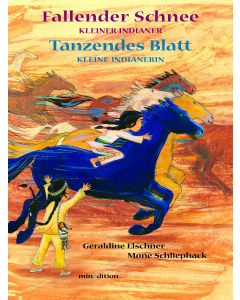 Fallender Schnee und Tanzendes Blatt