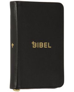 Die Bibel – Schlachter 2000 – Miniaturausgabe (Kalbsleder, flexibler Einband, schwarz, Goldschnitt, Reißverschluss)