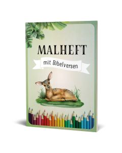 Malheft mit Bibelversen