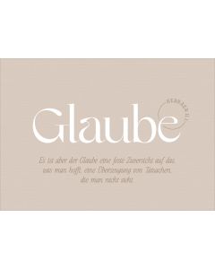 Postkarte 'Glaube' 12x