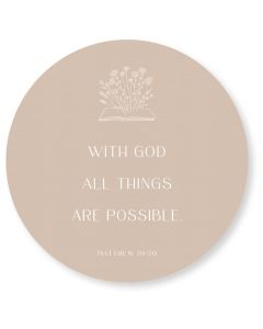Wandschmuckbild 'With God all things are possible Matthew 19