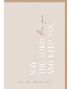 Faltkarte 'May the Lord bless you and keep you.'