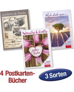 Paket 'Postkartenbücher' 4 Ex.
