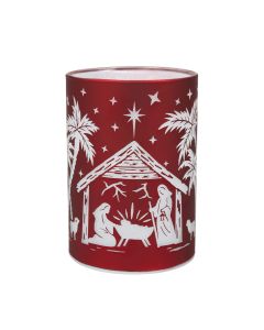 Twinkle-LED-Licht 'Krippe' bordeaux-rot, klein