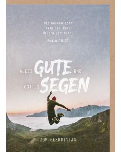 Faltkarte 'Alles Gute und Gottes Segen zum Geburtstag' 1x