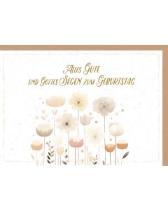 Faltkarte 'Alles Gute und Gottes Segen zum Geburtstag' 1x