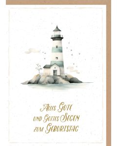 Faltkarte 'Alles Gute und Gottes Segen zum Geburtstag' 1x