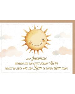 Faltkarte 'Zum Geburtstag wünsche ich dir Gottes reichen Seg