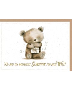 Faltkarte 'Du bist ein wertvolles Geschenk für diese Welt!'