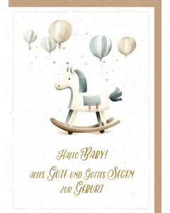 Faltkarte 'Hallo Baby! Alles Gute und Gottes Segen zur Gebur